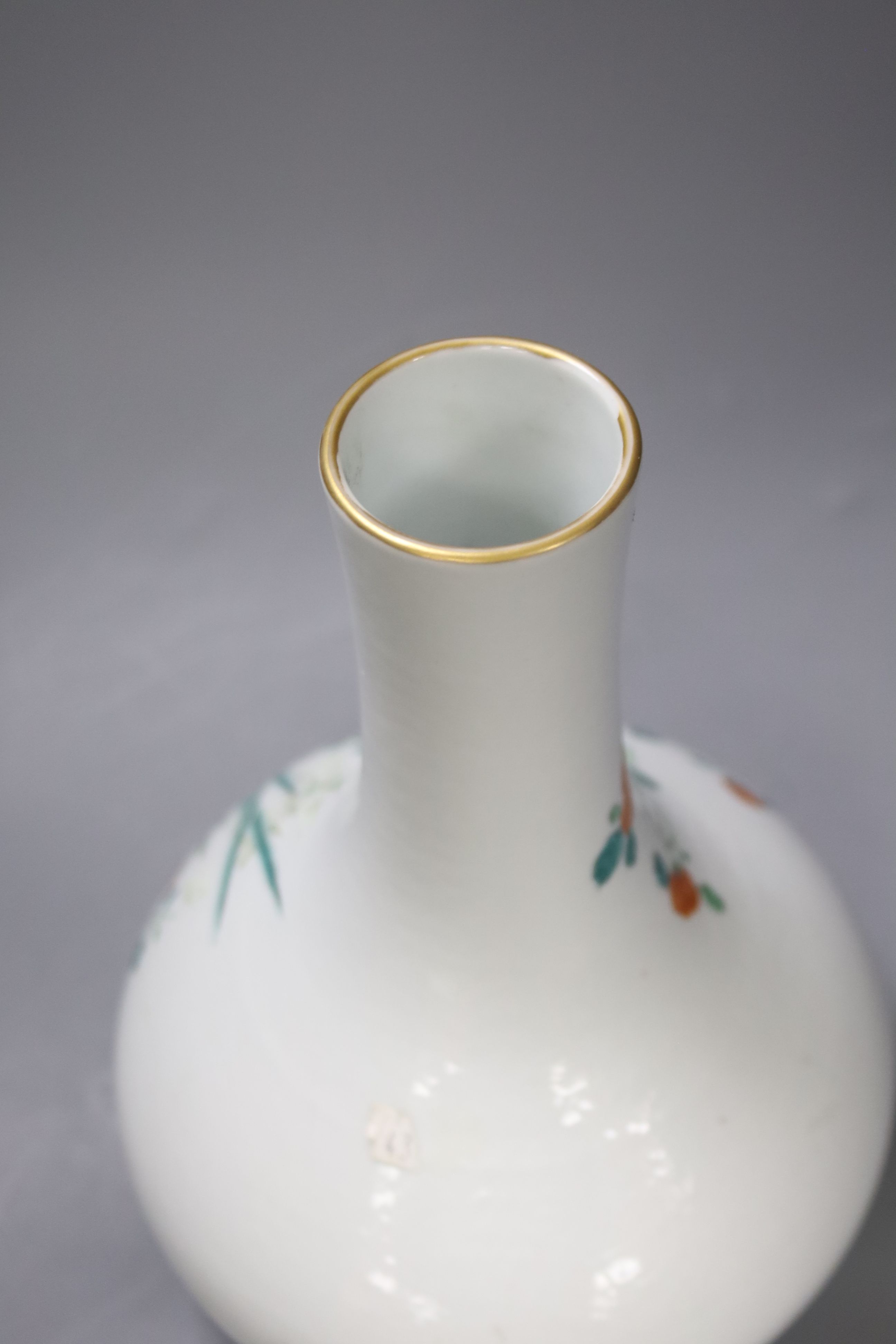 A Chinese enamelled porcelain bottle vase, height 25cm